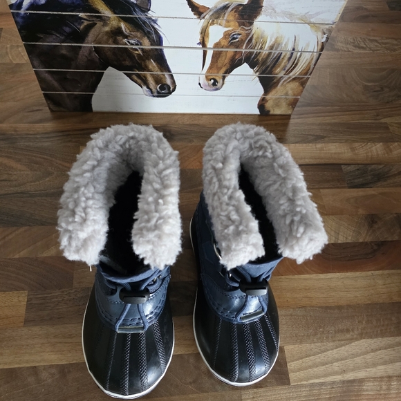 Sorel Boys Girls Little-big Kid Yoot Pac Nylon Snow Boot in Blue Size 10 - Picture 5 of 12